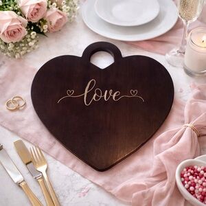 2/$50 Heart-Shaped Engraved Cutting Board Love a